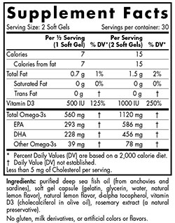 Nordic Naturals Ultimate Omega 2X Minis w/D3